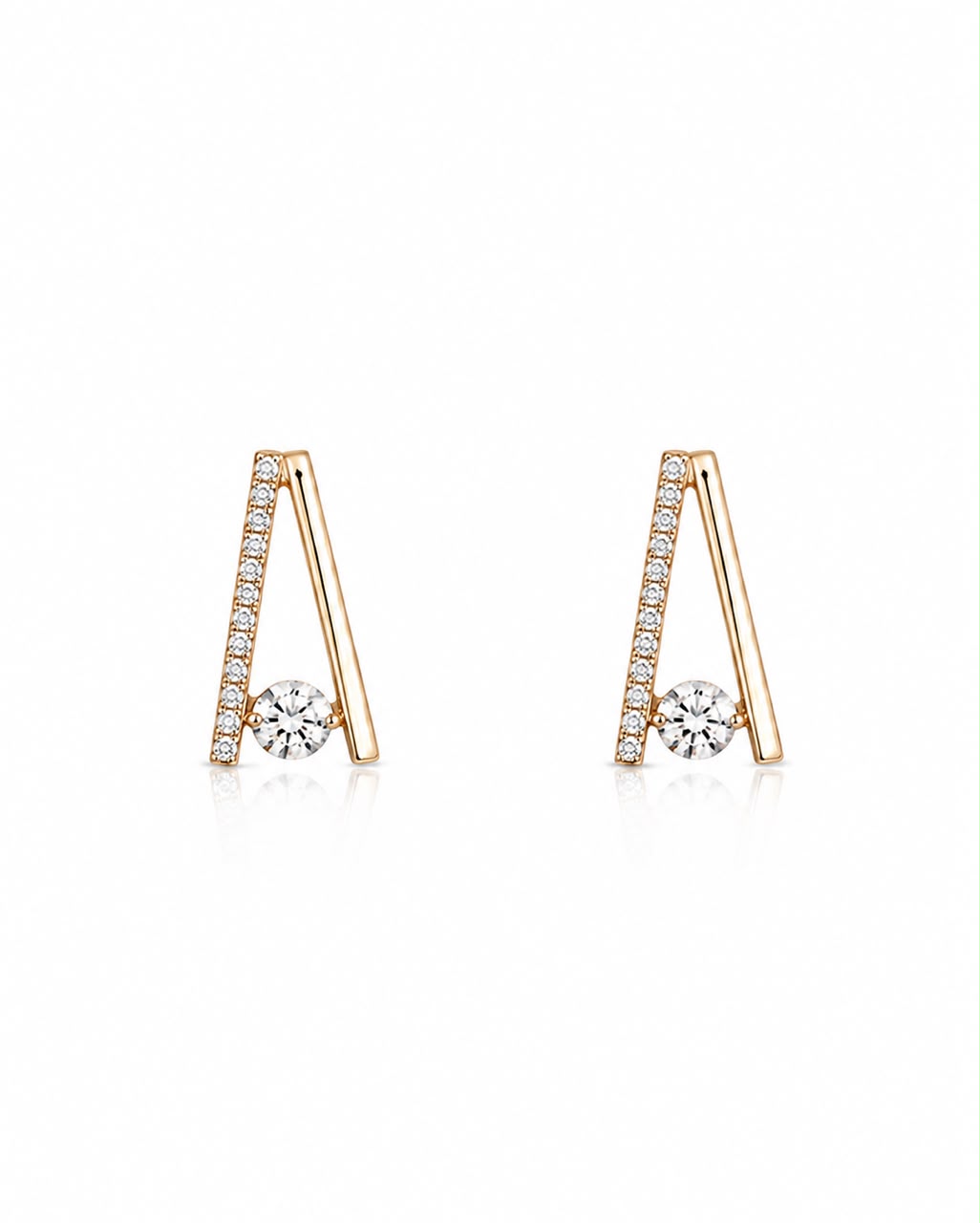 14KT NATURAL DIAMOND EARRING