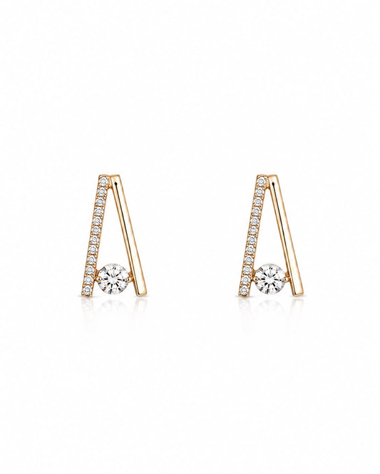 14KT NATURAL DIAMOND EARRING