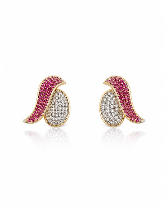 14KT NATURAL DIAMOND EARRING