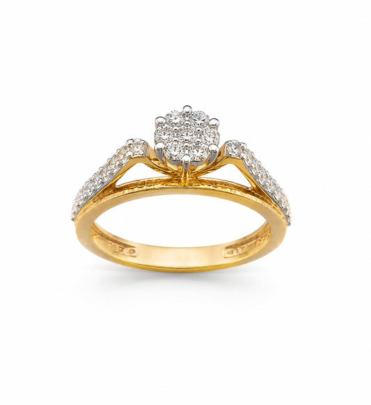 14KT NATURAL DIAMOND RING