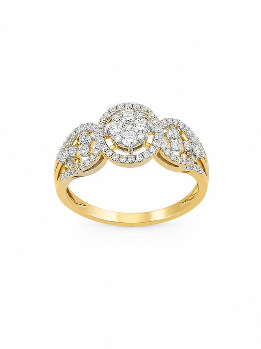 14KT NATURAL DIAMOND RING