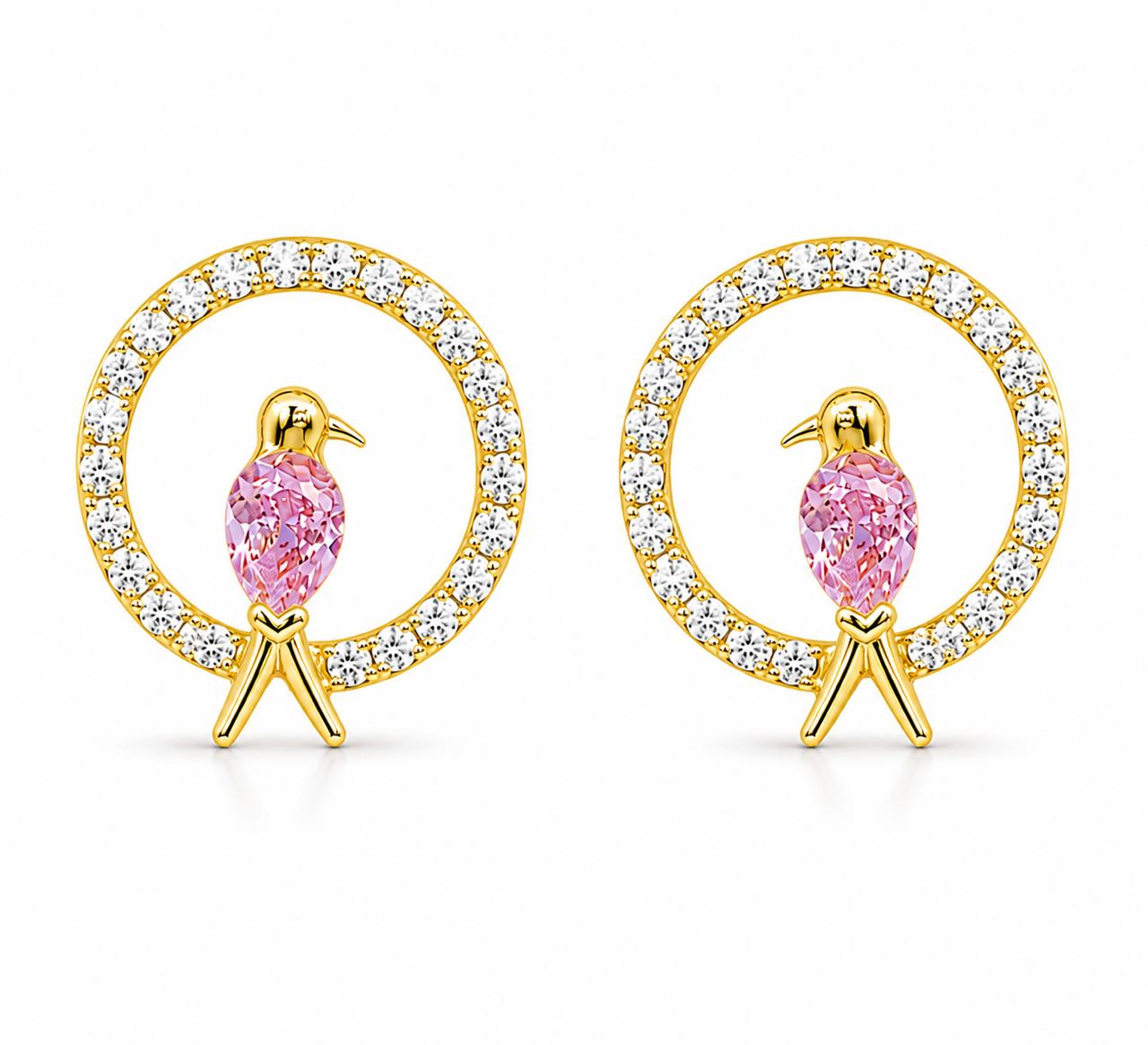 14KT NATURAL DIAMOND EARRING