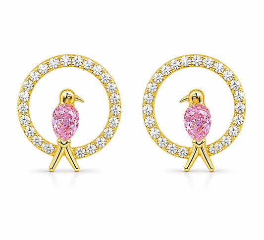 14KT NATURAL DIAMOND EARRING