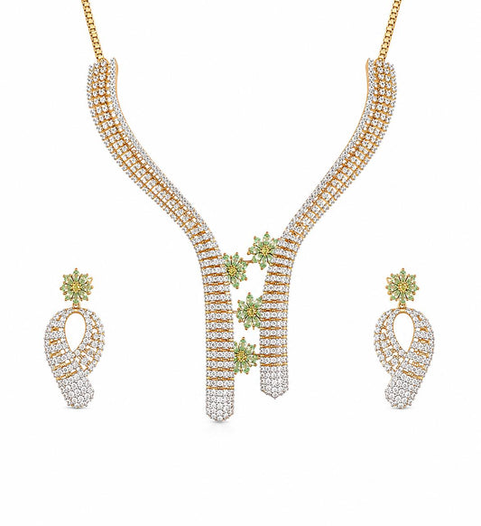 14KT NATURAL DIAMOND PENDANT SET
