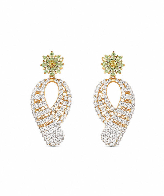 14KT NATURAL DIAMOND EARRING