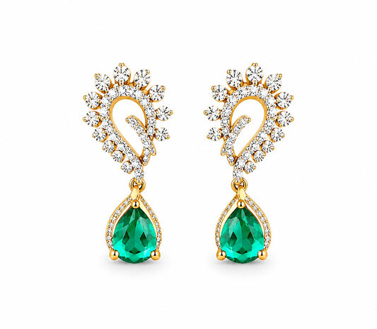 14KT NATURAL DIAMOND EARRING