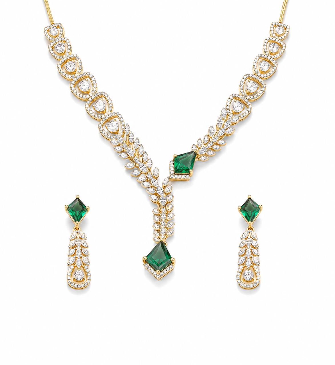 14KT NATURAL DIAMOND PENDANT SET