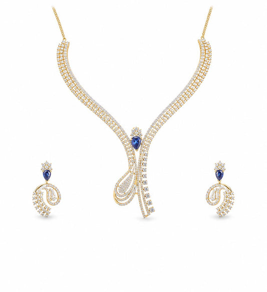 14KT NATURAL DIAMOND PENDANT SET