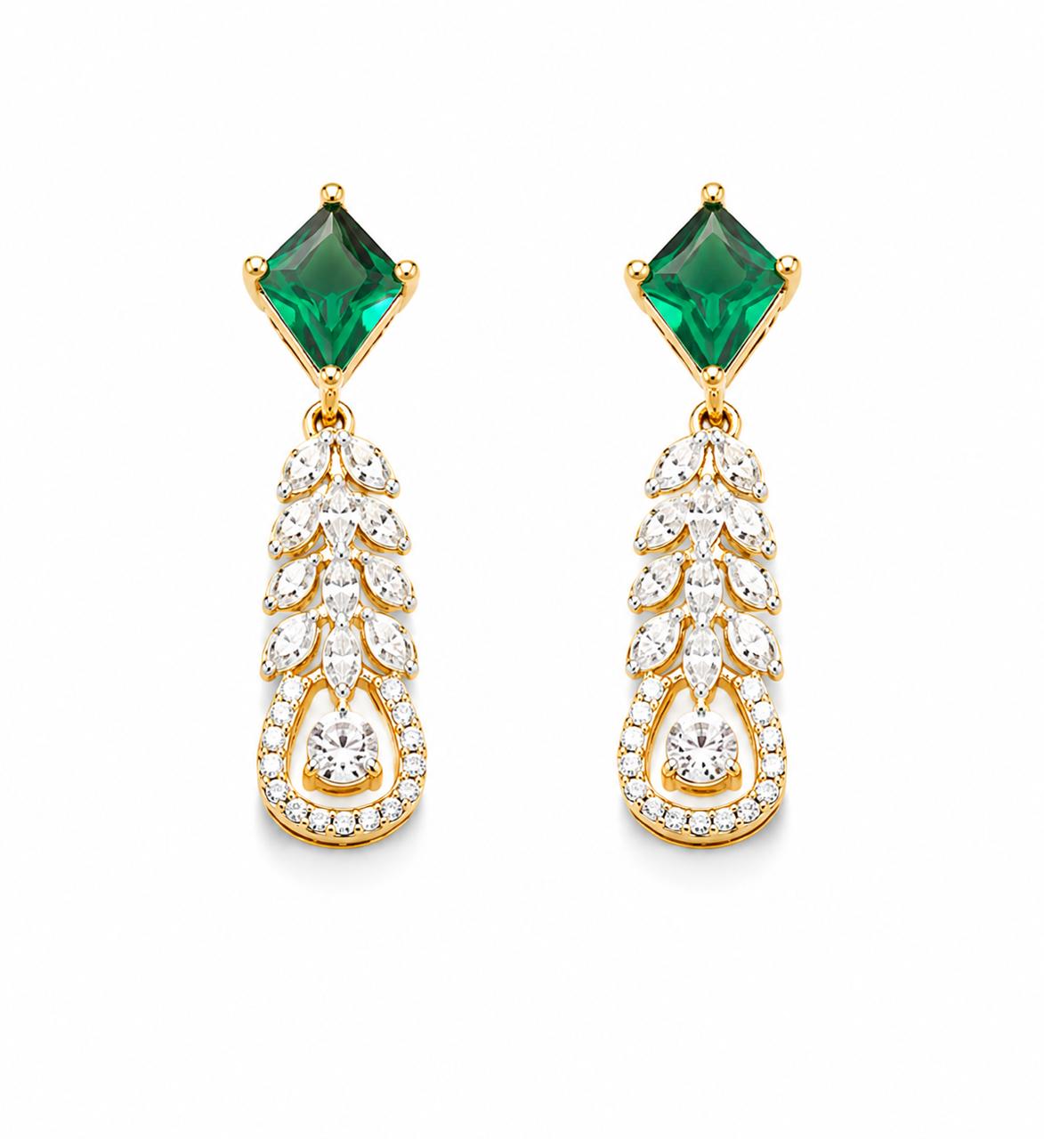 14KT NATURAL DIAMOND EARRING