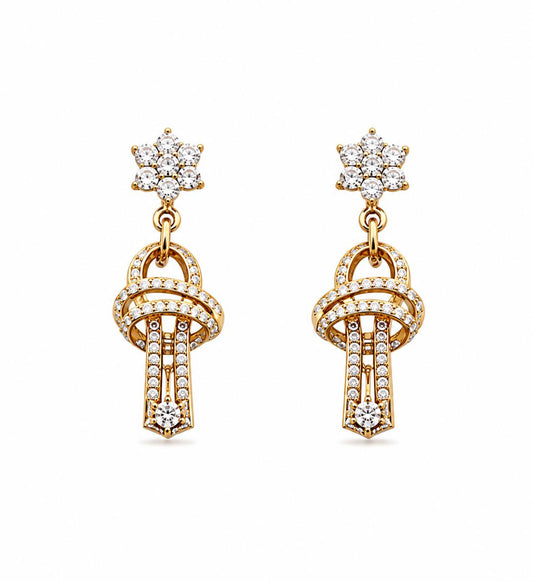 14KT NATURAL DIAMOND EARRING