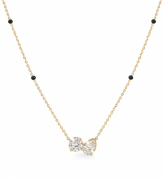 9KT LAB GROWN DIAMOND MANGALSUTRA