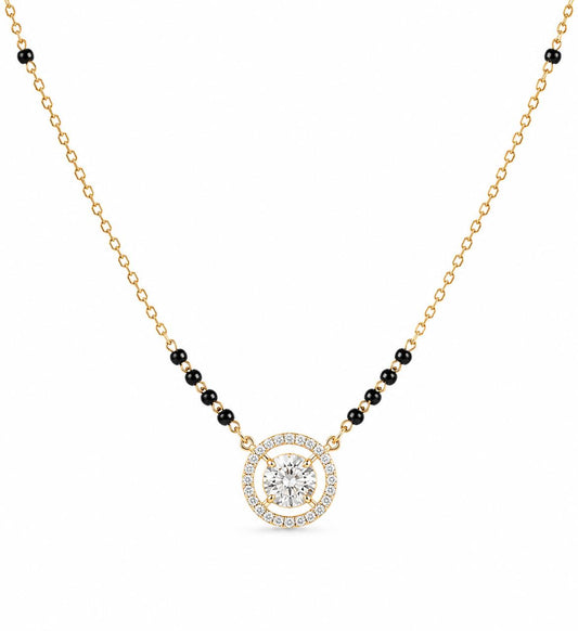 9KT LAB GROWN DIAMOND MANGALSUTRA