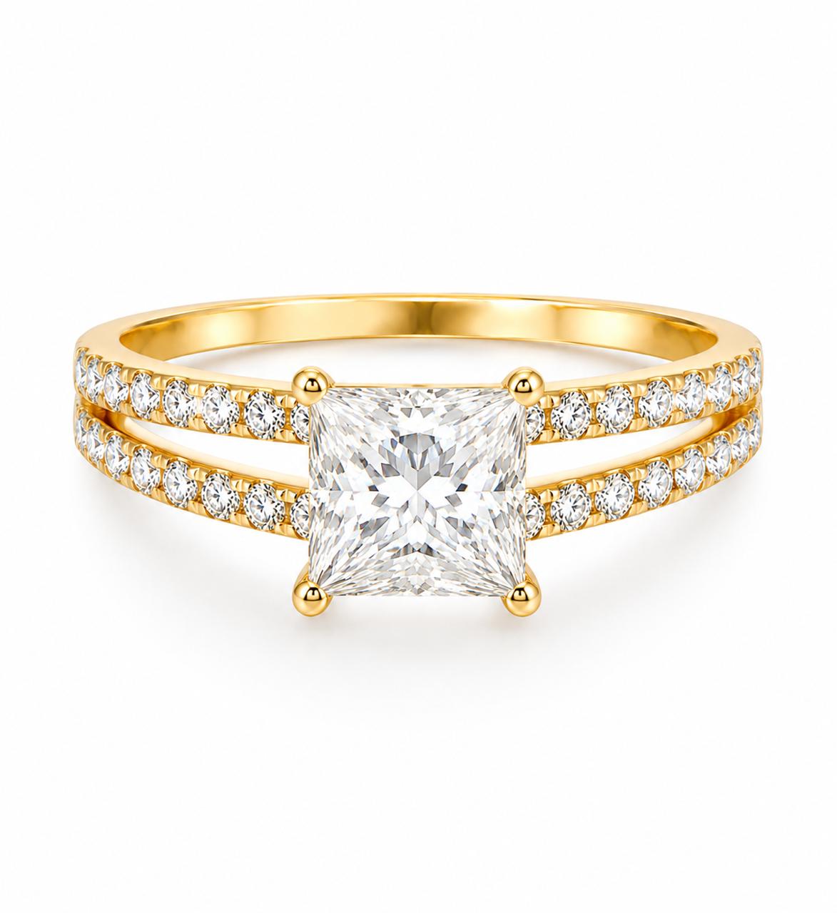 9KT LAB GROWN DIAMOND RING