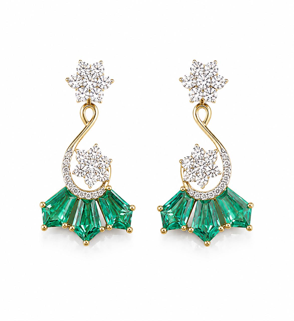 14KT NATURAL DIAMOND EARRING