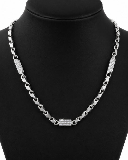 Lab Grown 925 Silver diamond chain