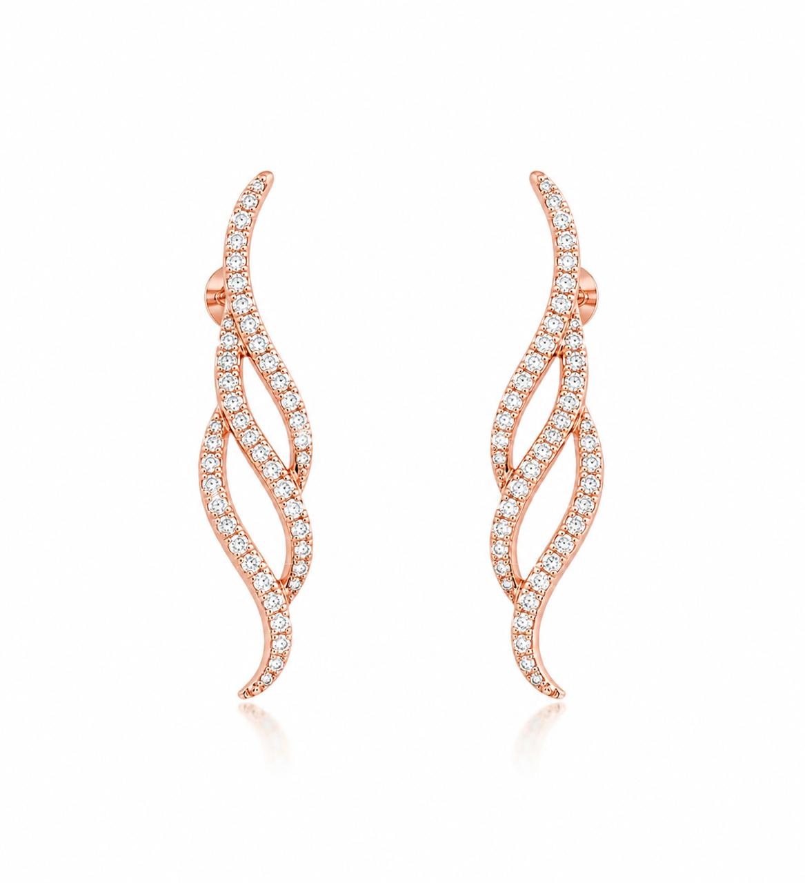 9KT NATURAL DIAMOND EARRING