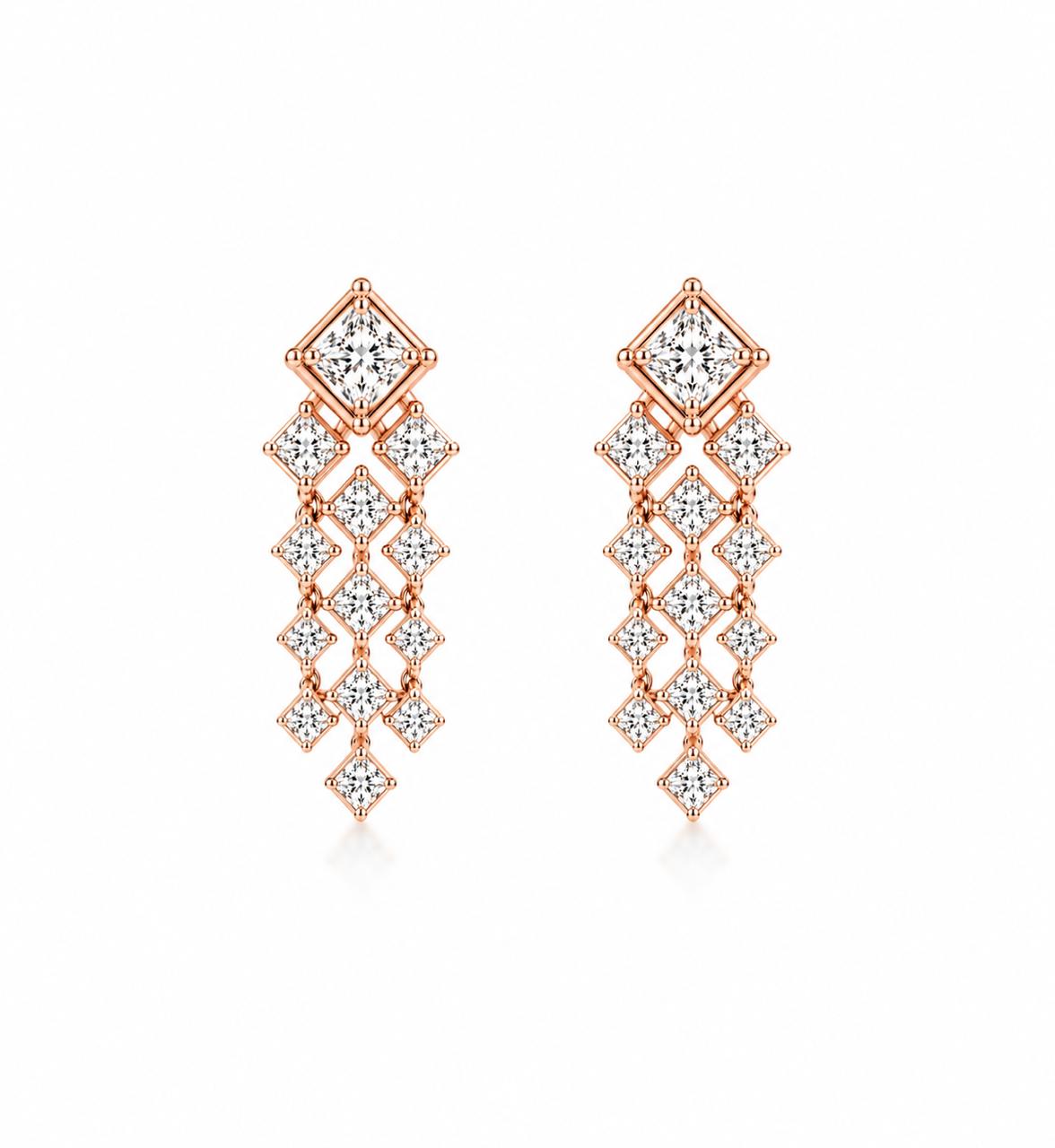 9KT NATURAL DIAMOND  EARRING