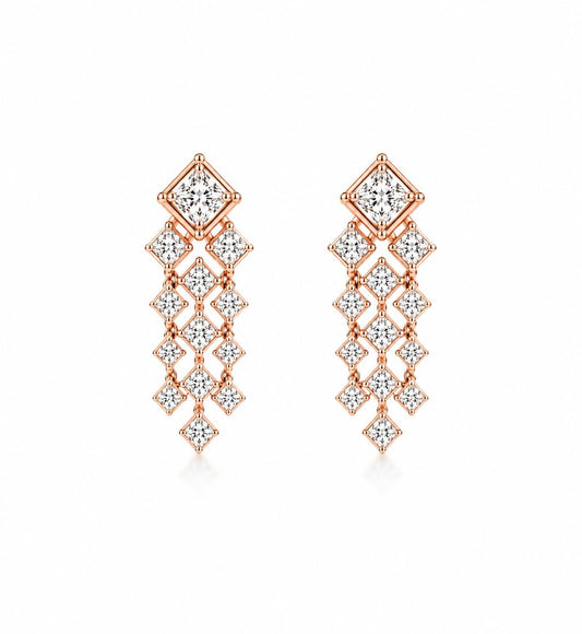 9KT NATURAL DIAMOND  EARRING