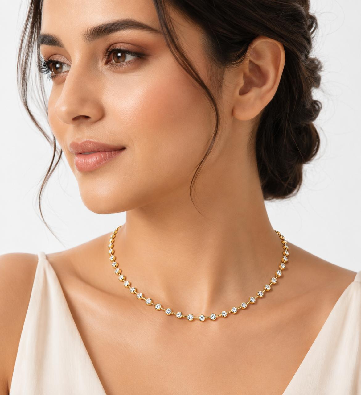 14KT NATURAL DIAMOND NECKLACE