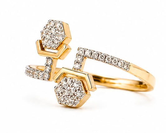 14KT NATURAL DIAMOND RING