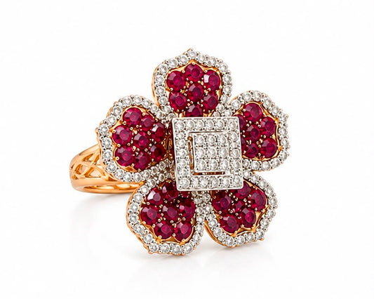 14KT NATURAL DIAMOND RING