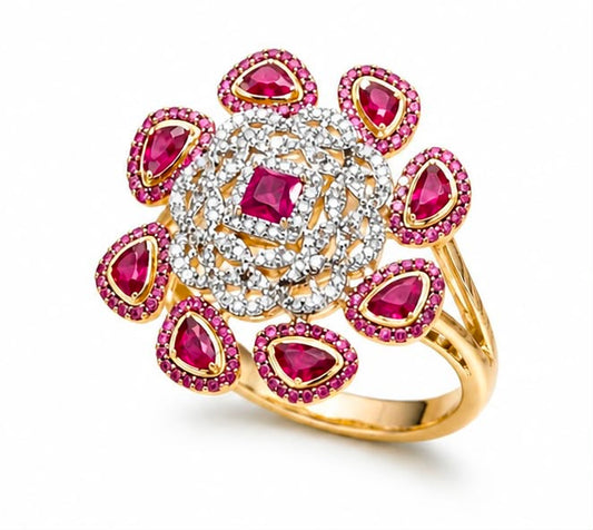 14KT NATURAL DIAMOND RING