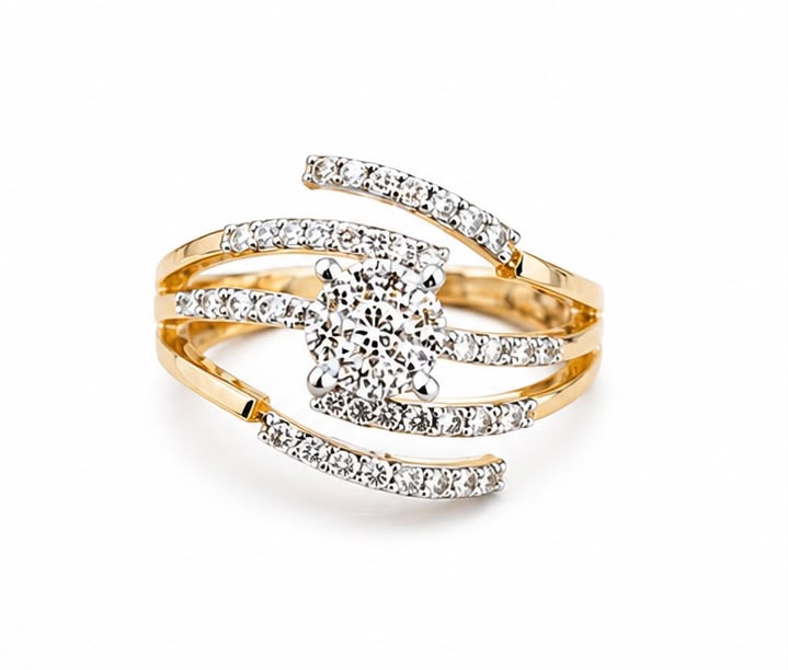 14KT NATURAL DIAMOND RING
