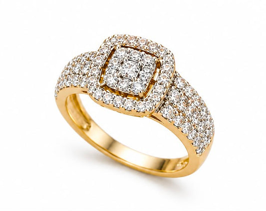 14KT NATURAL DIAMOND RING