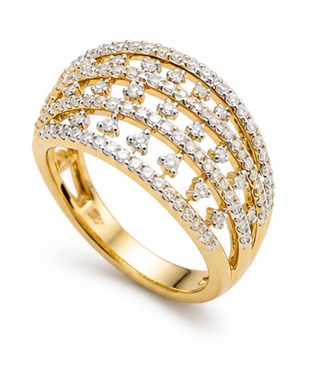 14KT NATURAL DIAMOND RING