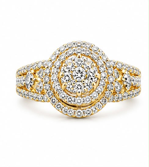 14KT NATURAL DIAMOND RING