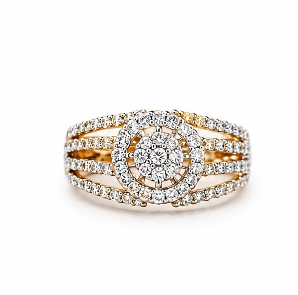 14KT NATURAL DIAMOND RING
