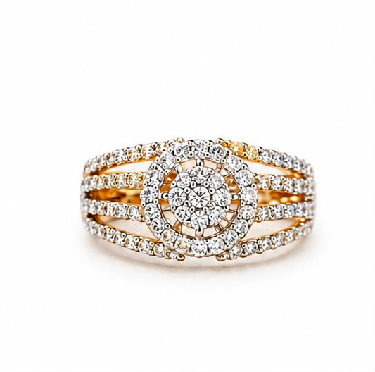 14KT NATURAL DIAMOND RING