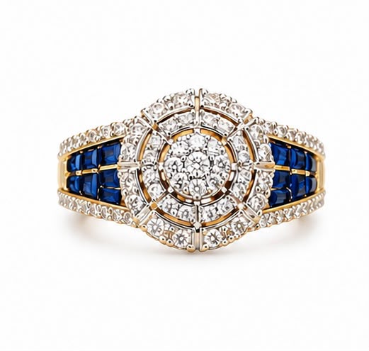 14KT NATURAL DIAMOND RING
