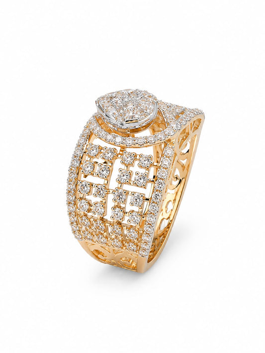 14KT NATURAL DIAMOND RING