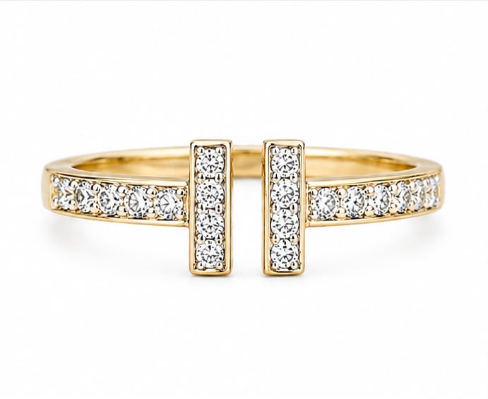 14KT NATURAL DIAMOND RING