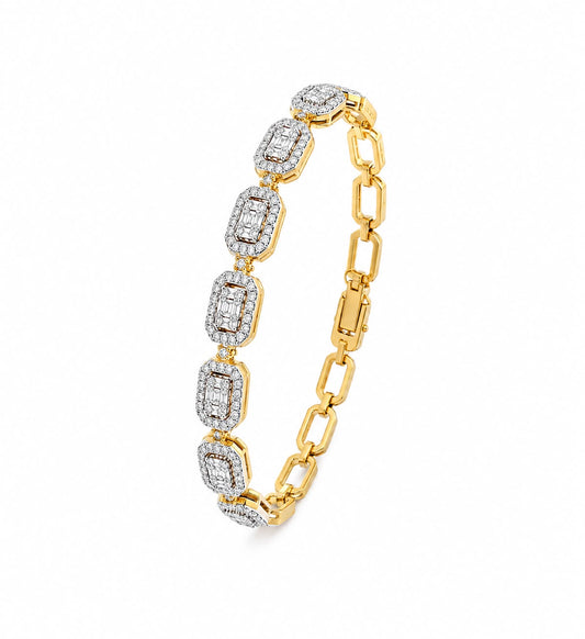 14KT NATURAL DIAMOND BRACELET