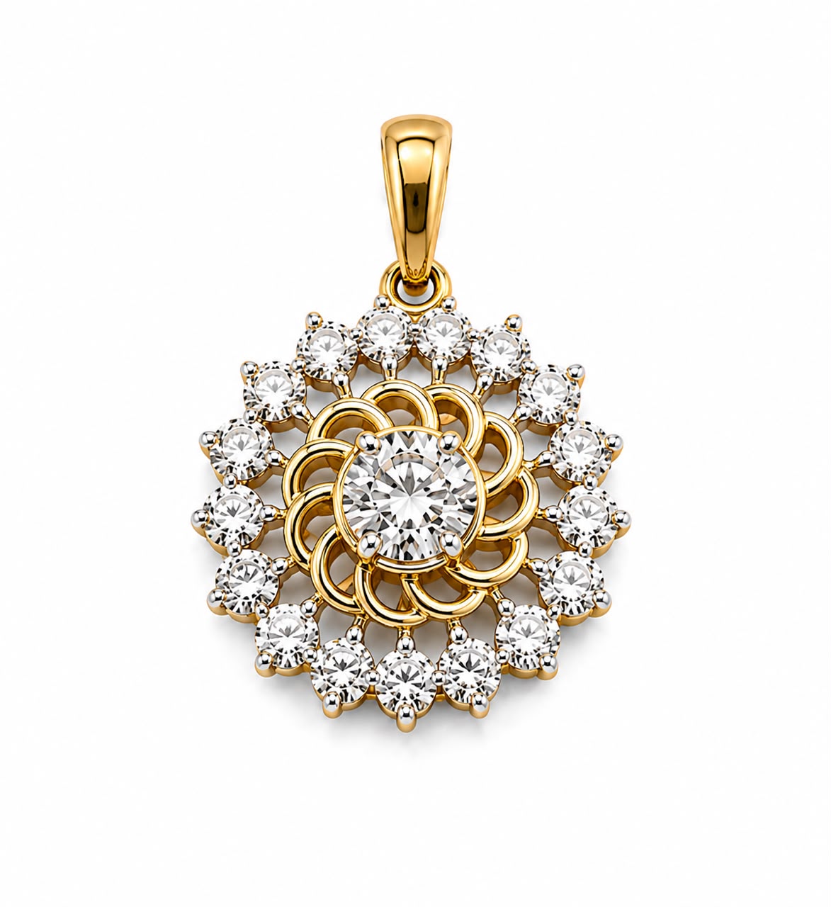 9KT NATURAL DIAMOND PENDANT