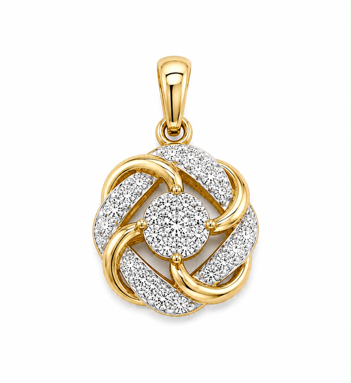 9KT NATURAL DIAMOND PENDANT