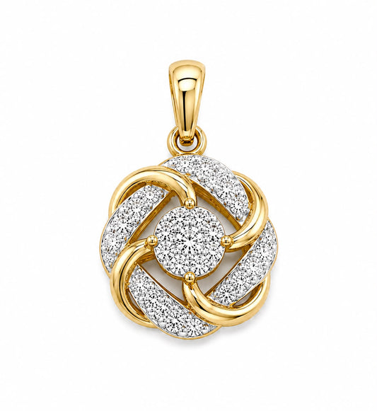 9KT NATURAL DIAMOND PENDANT