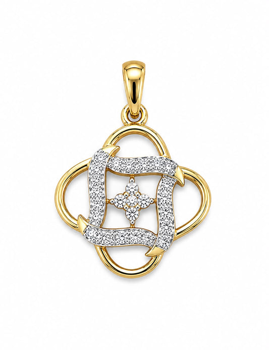 9KT NATURAL DIAMOND PENDANT