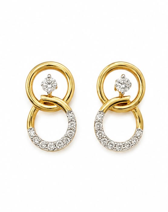 9KT NATURAL DIAMOND EARRING