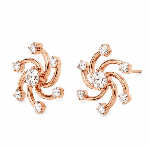 9KT NATURAL DIAMOND EARRING
