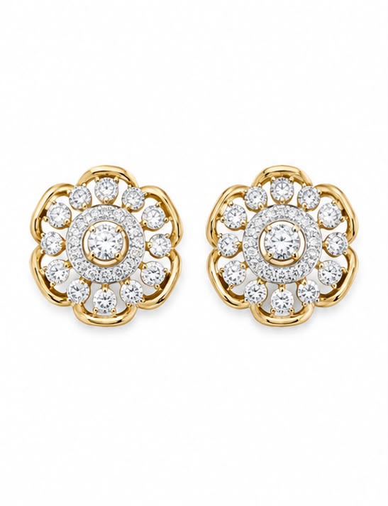9KT NATURAL DIAMOND  EARRING