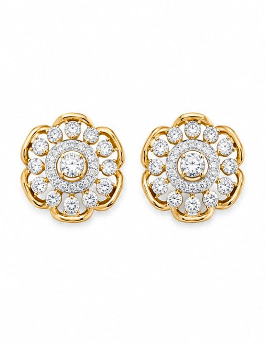 9KT NATURAL DIAMOND  EARRING