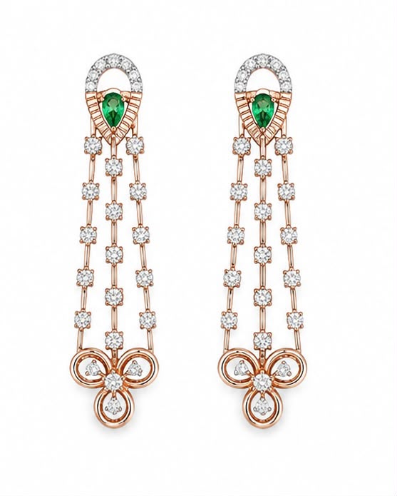 9KT NATURAL DIAMOND EARRING