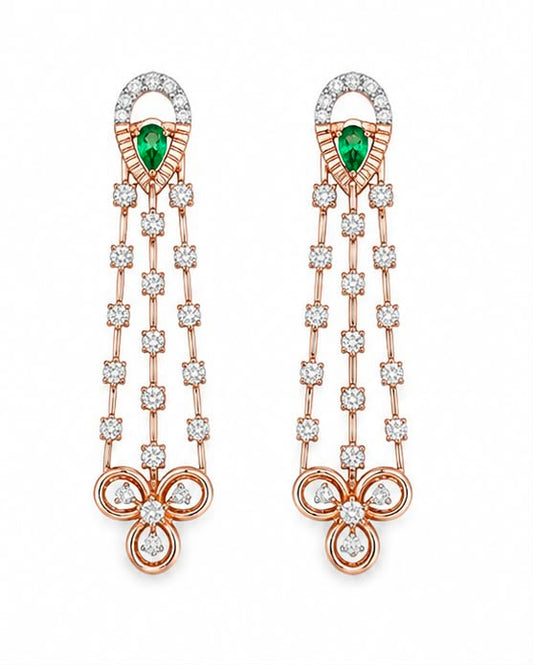 9KT NATURAL DIAMOND EARRING