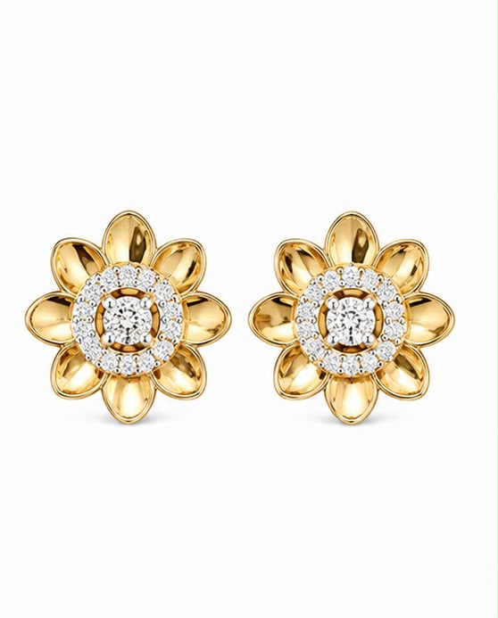 9KT NATURAL DIAMOND EARRINGS