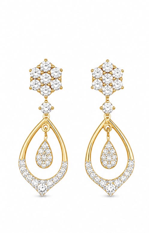 9KT NATURAL DIAMOND EARRINGS