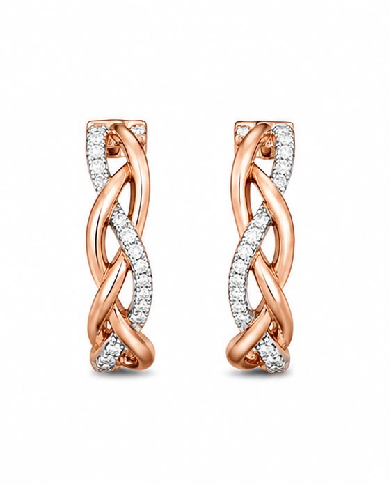 9KT NATURAL DIAMOND EARRINGS