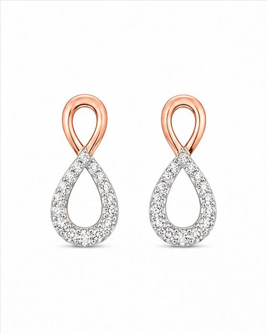 9KT NATURAL DIAMOND  EARRING